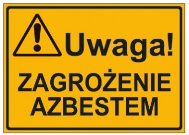 UWAGA! ZAGROŻENIE AZBESTEM (319-74)