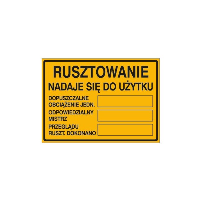 RUSZTOWANIE NADAJE SIĘ DO UŻYTKU (319-83)