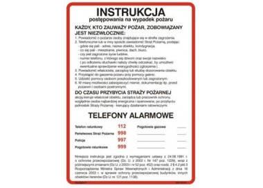 Instrukcja alarmowania (222 XO-01)