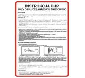 Instrukcja BHP przy obsłudze agregatu śniegowego (422 XO-143)