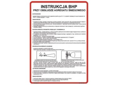 Instrukcja BHP przy obsłudze agregatu śniegowego (422 XO-143)