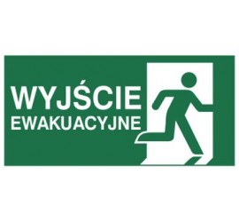 Znak wyjście ewakuacyjne w prawo (E02-WE)