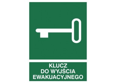 Znak klucz do wyjścia ewakuacyjnego (117-01)