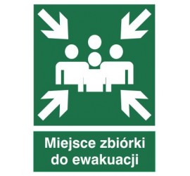 Znak miejsce zbiórki do ewakuacji (120)