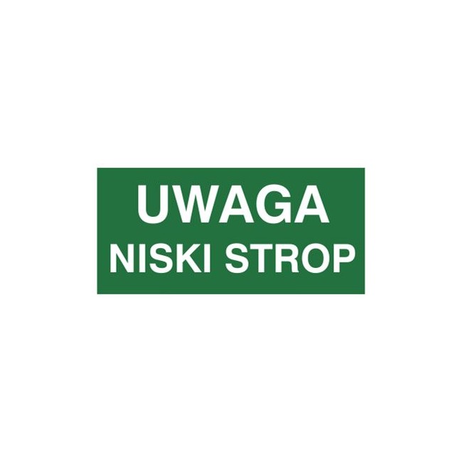 Znak uwaga niski strop (151)