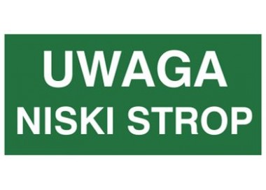 Znak uwaga niski strop (151)