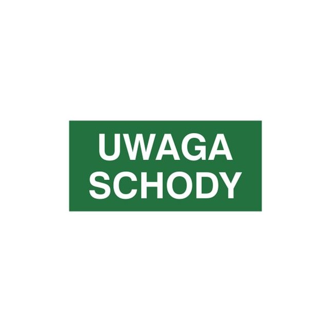 Znak uwaga schody (155) Znak uwaga schody (155)