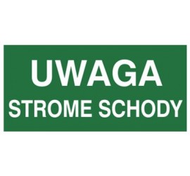 Znak uwaga strome schody (156)