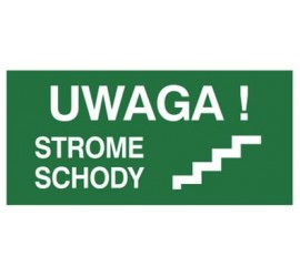 Znak uwaga strome schody (156-01)