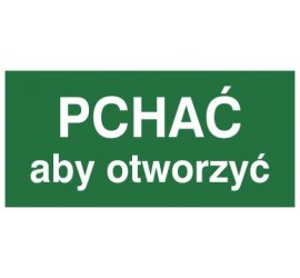 Znak pchać aby otworzyć (817-05)