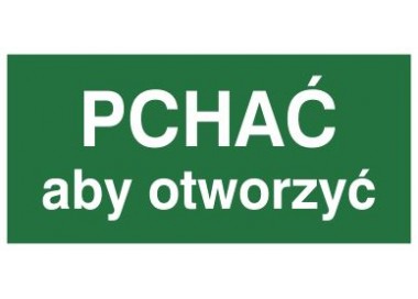 Znak pchać aby otworzyć (817-05)