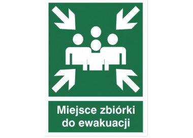 Znak miejsce zbiórki do ewakuacji (120)