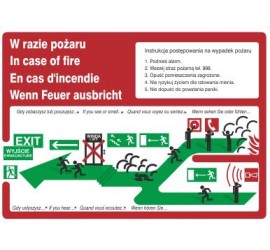 Znak instrukcja piktograficzna schodami w górę w lewo (222 XK-60)