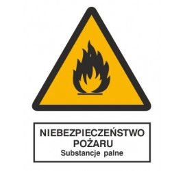 Znak niebezpieczeństwo pożaru - substancje palne (214-01)