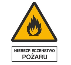 Znak niebezpieczeństwo pożaru (214-02)