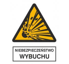 Znak niebezpieczeństwo wybuchu (216-03)