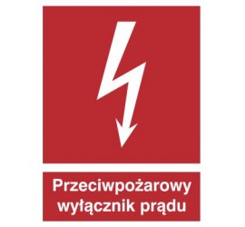 Znak przeciwpożarowy wyłącznik prądu (219)