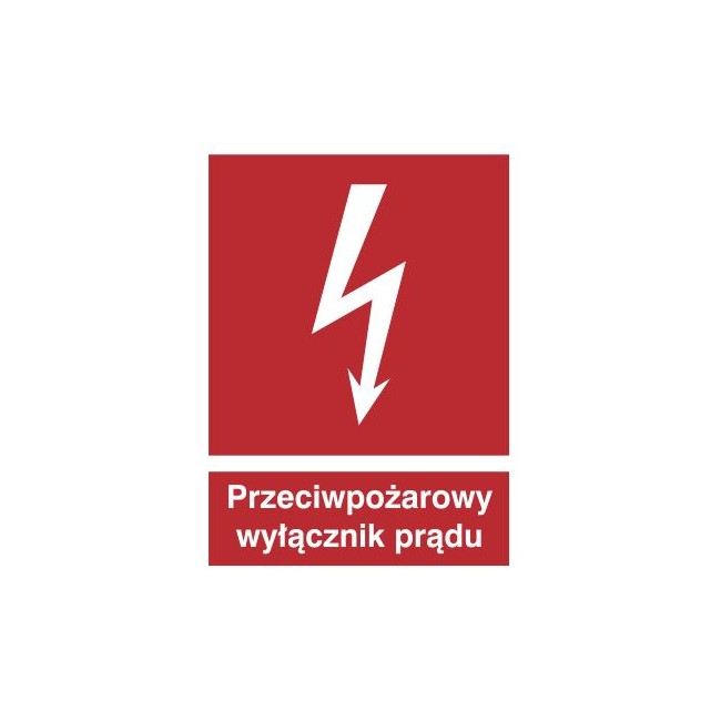 Znak przeciwpożarowy wyłącznik prądu (219)