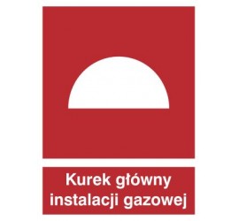 Znak kurek główny instalacji gazowej (221)