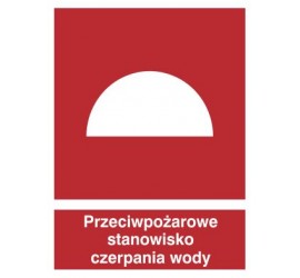 Znak przeciwpożarowe stanowisko czerpania wody (224)