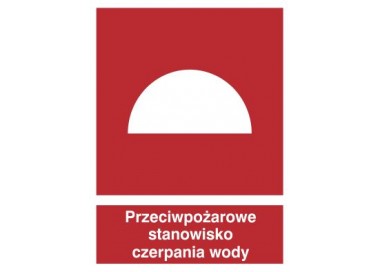 Znak przeciwpożarowe stanowisko czerpania wody (224)