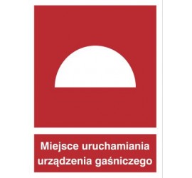 Znak miejsce uruchamiania urządzenia gaśniczego (228)