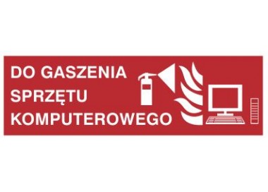 Znak do gaszenia sprzętu komputerowego (202-10)