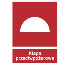 Znak klapa przeciwpożarowa...