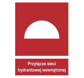 Znak przyłącze sieci hydrantowej wewnętrznej (229-01)