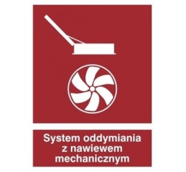 Znak system oddymiania z nawiewem mechanicznym (227-04)