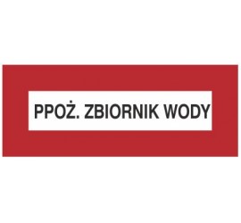 Znak PPOŻ. Zbiornik wody (231-03)