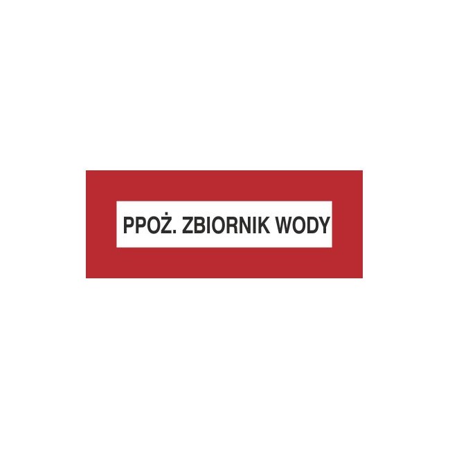 Znak PPOŻ. Zbiornik wody (231-03)