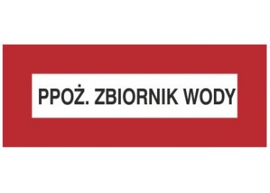 Znak PPOŻ. Zbiornik wody (231-03)