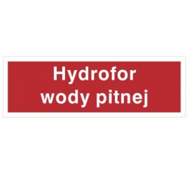 Znak hydrofor wody pitnej (808-02)