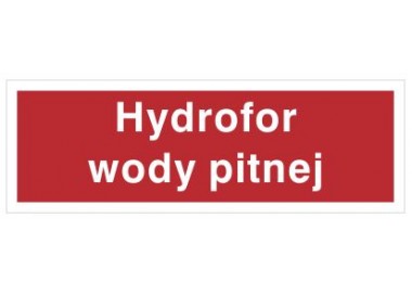 Znak hydrofor wody pitnej (808-02)