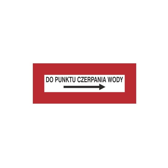 Znak do punktu czerpania wody (w prawo) (231-20)