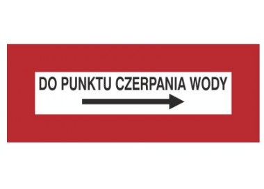 Znak do punktu czerpania wody (w prawo) (231-20)