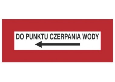 Znak do punktu czerpania wody (w lewo) (231-21)