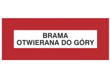 Znak brama otwierana do góry (231-26)