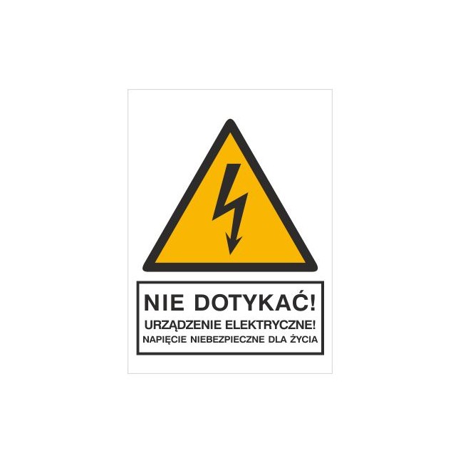 Znak nie dotykać! Urządzenie elektryczne! (330-01)