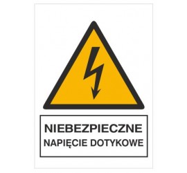 Znak niebezpieczne napięcie...