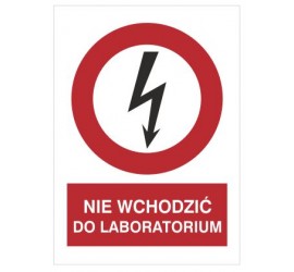 Znak nie wchodzić do laboratorium (630-08)