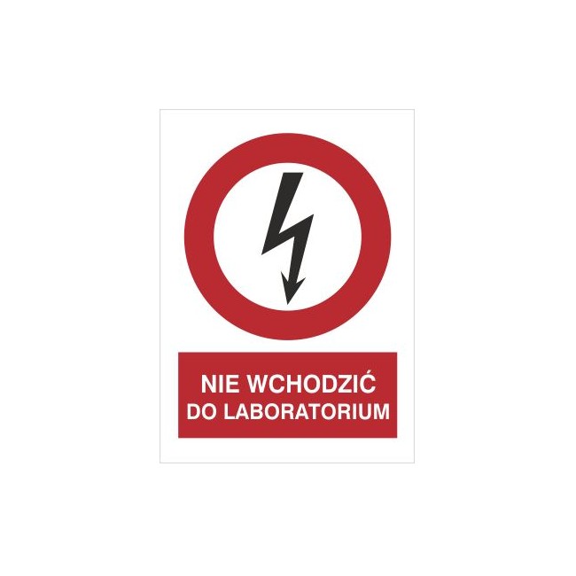 Znak nie wchodzić do laboratorium (630-08)