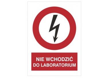 Znak nie wchodzić do laboratorium (630-08)