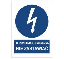 Znak rozdzielnia elektryczna. Nie zastawiać (430-17)