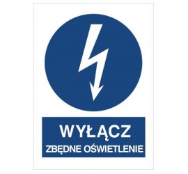 Znak wyłącz zbędne oświetlenie (430-18)