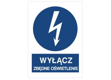 Znak wyłącz zbędne oświetlenie (430-18)