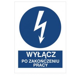 Znak wyłącz po zakończeniu pracy (430-19)