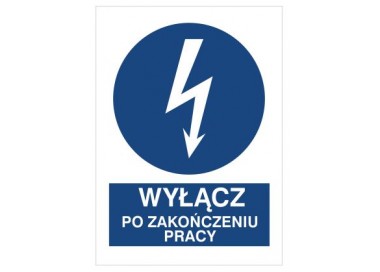 Znak wyłącz po zakończeniu pracy (430-19)