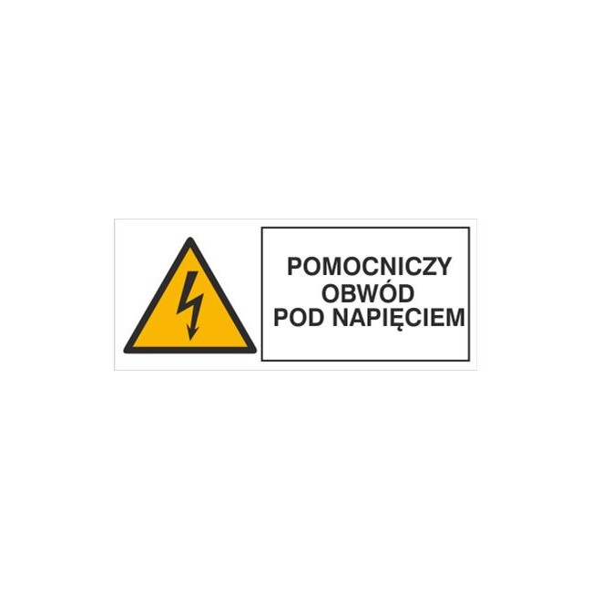 Znak pomocniczy obwód pod napięciem (330-08)